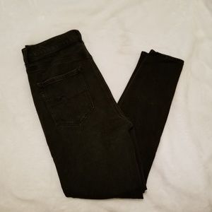 Black Super Hi-Rise American Eagle Jeggings